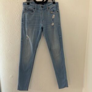 Hollister super skinny light blue jeans